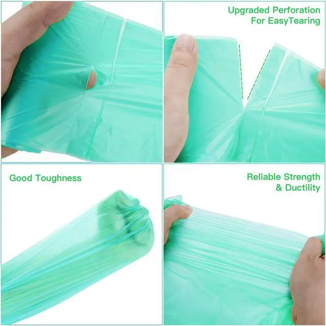 Alt view image 4 of 7 - Biodegradable Trash Bags 13 Gallon Tall Kitchen - 75 Counts Large Unscented Compostable Recycling Garbage Bag Blue Bulk Strong Thick Wastebasket Liners for Bathroom Toilets