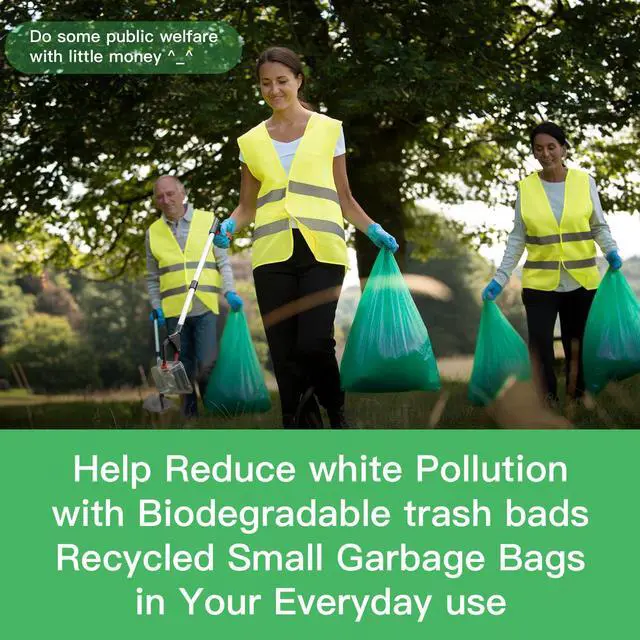 Alt view image 7 of 7 - Biodegradable Trash Bags 13 Gallon Tall Kitchen - 75 Counts Large Unscented Compostable Recycling Garbage Bag Blue Bulk Strong Thick Wastebasket Liners for Bathroom Toilets