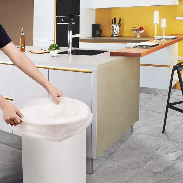 Alt view image 5 of 7 - 13-15 Gallon Biodegradable / Compostable Garbage Bags Recycling Unscented Tall Kitchen Trash Bags for Kitchen, Yard, Lawn,Office(75 Counts, White)