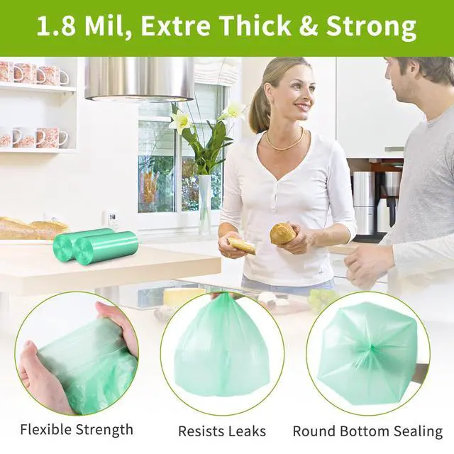 Alt view image 2 of 6 - 13 Gallon Tall Kitchen Trash Bags - Heavy Duty Leak-Resistant - 80 Count