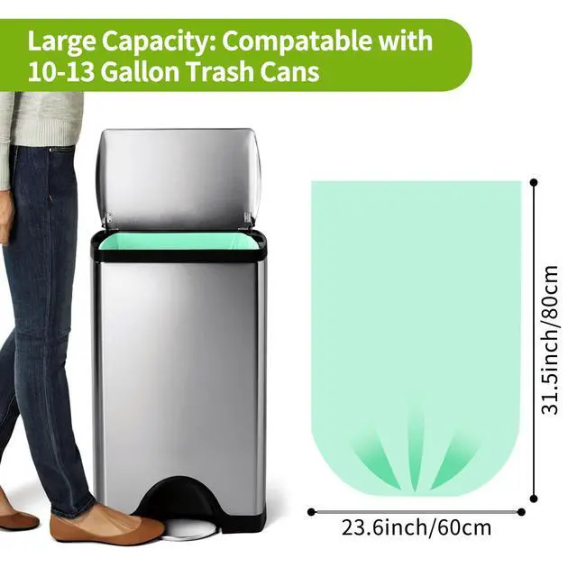 Alt view image 5 of 6 - 13 Gallon Tall Kitchen Trash Bags - Heavy Duty Leak-Resistant - 80 Count