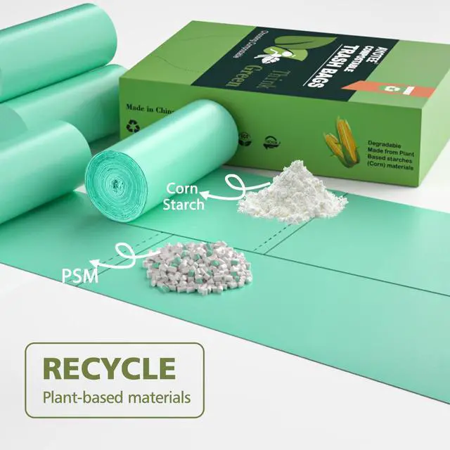 Alt view image 4 of 7 - Compostable Trash Bags 13 Gallon Tall Kitchen Trash Bags, 45 Count