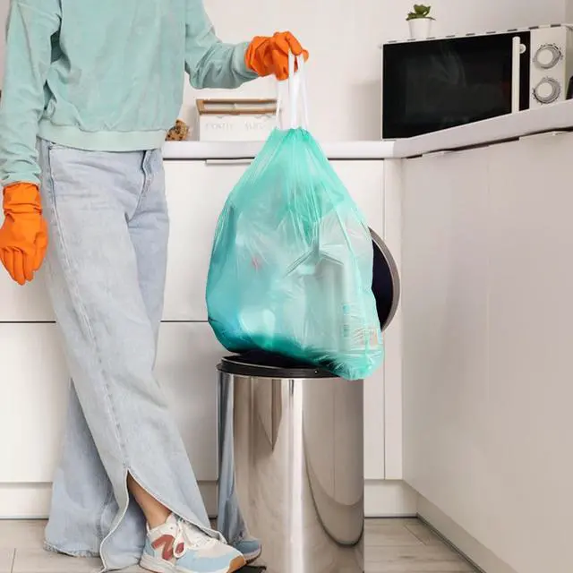 Alt view image 7 of 7 - Compostable Trash Bags 8 Gallon Trash Bags Drawstring, 50 Count