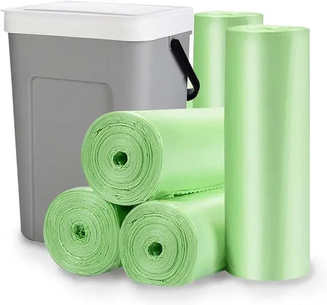 Main image of Biodegradable Trash Bags 8 Gallon, 100 Count Small Compost Bags, Compostable Strong Bathroom Garbage Bags with Tear & Leak Resistant, Recycling Eco-Friendly Trash Can Plastic Liner