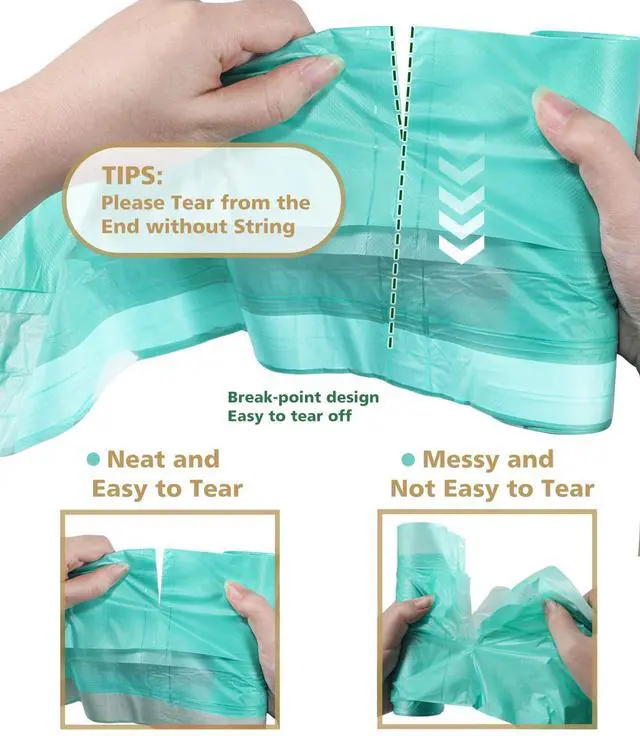 Alt view image 5 of 7 - Compostable Trash Bags 4 Gallon Drawstring Trash Bags,100 Count