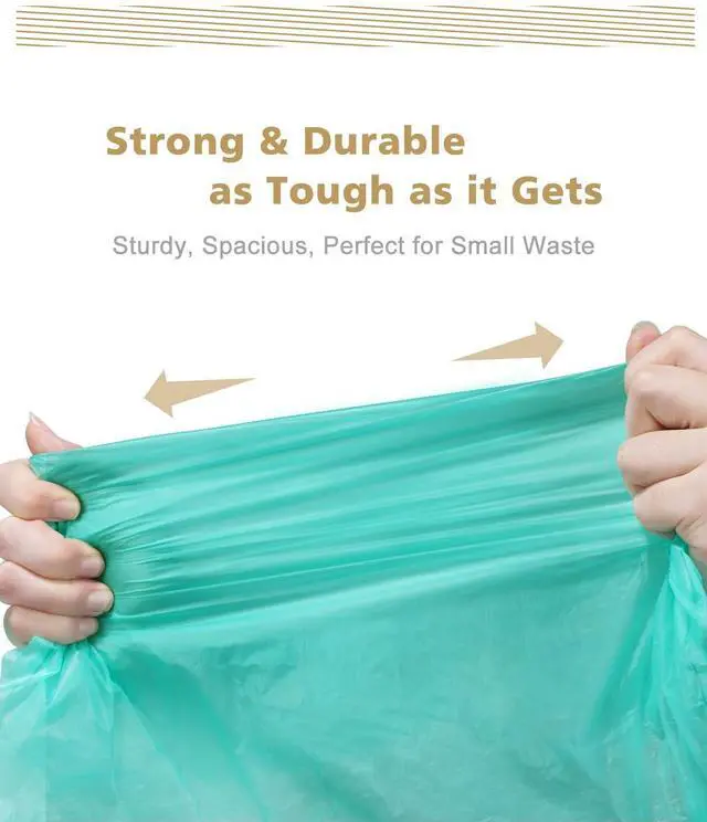 Alt view image 6 of 7 - Compostable Trash Bags 4 Gallon Drawstring Trash Bags,100 Count