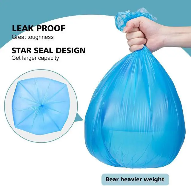 Alt view image 4 of 7 - Compostable Trash Bags 4 Gallon 200 Packs, Biodegradable, Blue Compost Bags