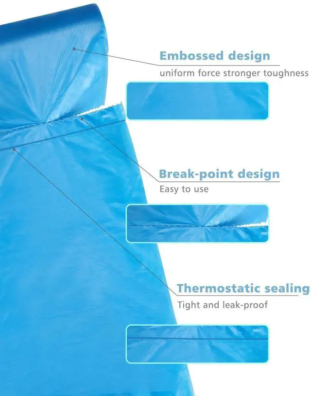 Alt view image 5 of 7 - Compostable Trash Bags 4 Gallon 200 Packs, Biodegradable, Blue Compost Bags