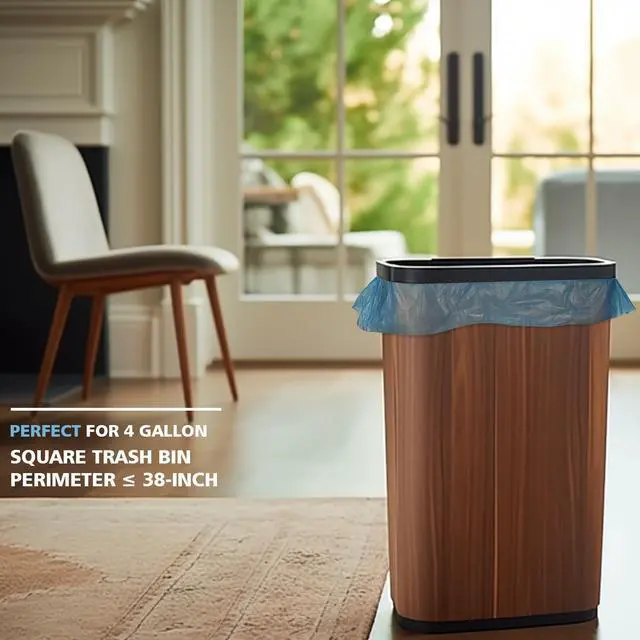 Alt view image 7 of 7 - Compostable Trash Bags 4 Gallon 200 Packs, Biodegradable, Blue Compost Bags