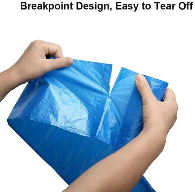 Alt view image 3 of 7 - Compostable Trash Bags, 13-15 Gallon Biodegradable Trash Bags Recycled Garbage Bags Unscented Wastebasket Liners for Kitchen Office(75 Counts, Blue)