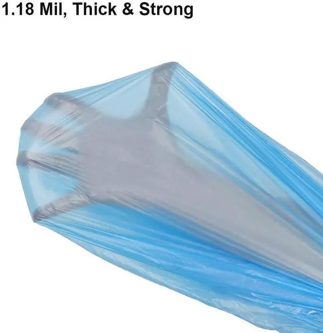 Alt view image 4 of 7 - Compostable Trash Bags, 13-15 Gallon Biodegradable Trash Bags Recycled Garbage Bags Unscented Wastebasket Liners for Kitchen Office(75 Counts, Blue)
