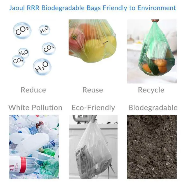 Alt view image 5 of 7 - Trash Bags 2.6 Gallon, Small Garbage Bags, Strong & Unscented Mini Trash Bags for Kitchen, Bathroom, Office, Restroom, Car, Green, 80 Counts