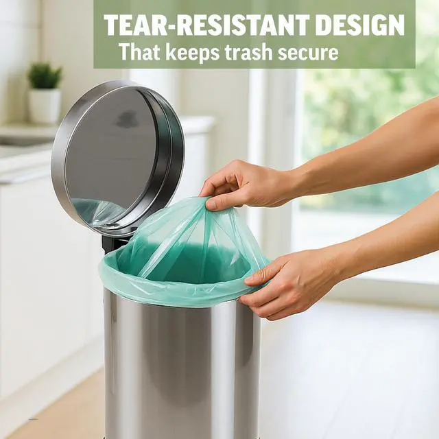 Alt view image 3 of 7 - Compostable Recycling Trash Bag, 1.2 Gallon, 125 Count