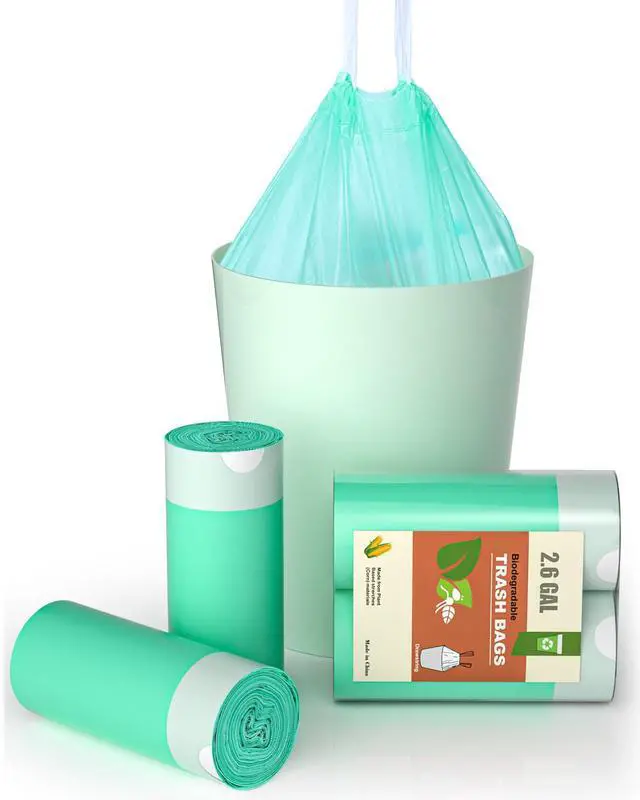 Main image of 2 Gallon Trash Bag Drawstring Compostable Trash Bags 50 Count