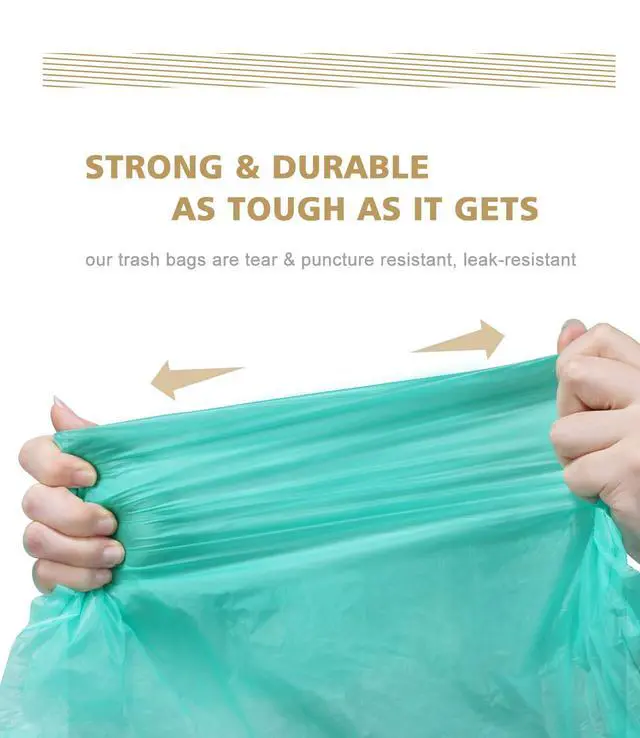 Alt view image 6 of 7 - 2 Gallon Trash Bag Drawstring Compostable Trash Bags 50 Count