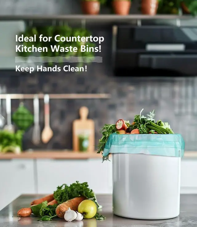 Alt view image 7 of 7 - 2 Gallon Trash Bag Drawstring Compostable Trash Bags 50 Count