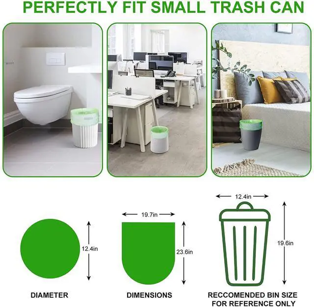 Alt view image 3 of 5 - Biodegradable Trash Bags (Thickened), 5 Gallon / 20L | Unscented Strong Multipurpose Garbage Bags for Kitchen, Bathroom, Bedroom & Office, 160 Count | Compostable Bags