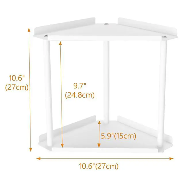 Alt view image 2 of 6 - 2 Tier Bathroom Counter Organizer, Vanity Organizer Corner Shelf
