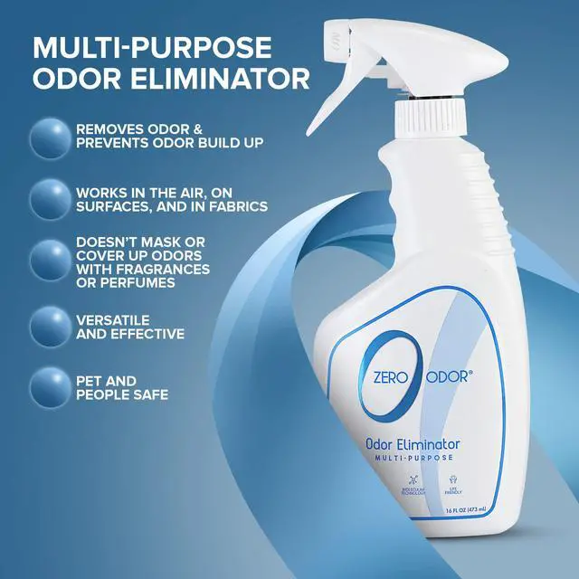 Alt view image 2 of 7 - Multi-Purpose Odor Eliminator - Air & Surface Odor Patented Technology for Bathroom, Kitchen, Fabric, Closet- Smell Great Again, 16oz