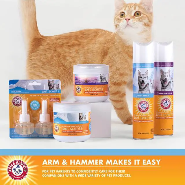 Alt view image 6 of 6 - Pets Cat Litter Box Deodorizing Pods 2 pods, Fresh Breeze Scent | 2 Cat Litter Box Deodorizer from Arm and Hammer | Combats Cat Odors | 2 Adhesive Devices (Pack of 2)