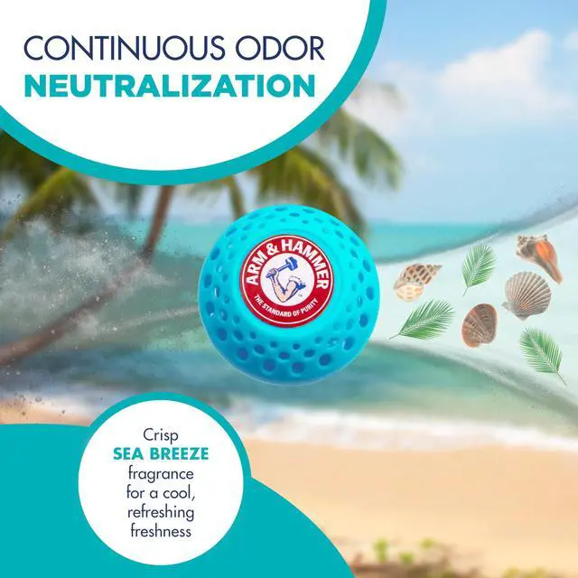 Alt view image 5 of 7 - OdorBusterz® Odor Eliminator Balls, Sea Breeze, 3 Count Baking Soda Odor Control for Closets, Drawers, Hampers & Small Spaces