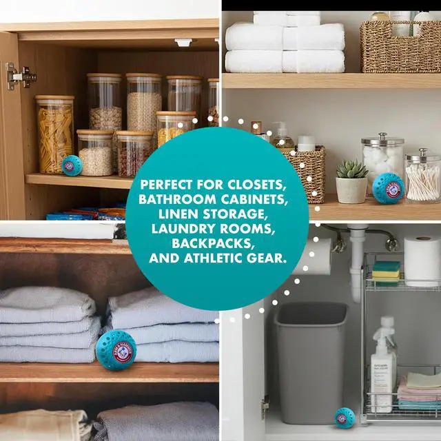 Alt view image 4 of 7 - OdorBusterz® Odor Eliminator Balls, Sea Breeze, 3 Count Baking Soda Odor Control for Closets, Drawers, Hampers & Small Spaces