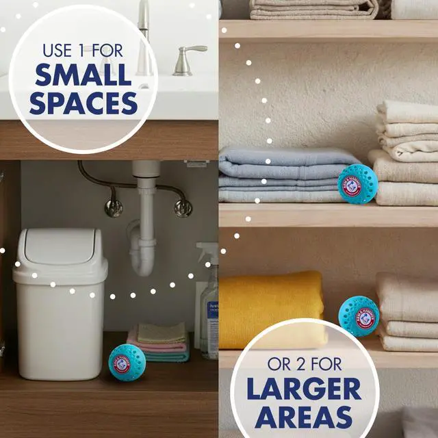 Alt view image 7 of 7 - OdorBusterz® Odor Eliminator Balls, Sea Breeze, 3 Count Baking Soda Odor Control for Closets, Drawers, Hampers & Small Spaces