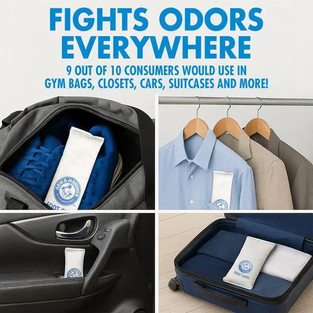Alt view image 3 of 7 - In-Shoe Odor Control Pouches, Moisture Absorbing, 4 Count
