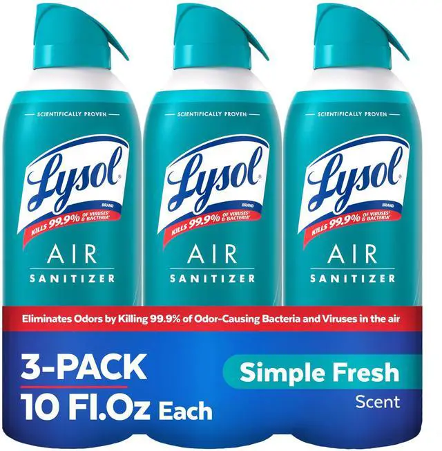 Main image of Air Sanitizer with Bacterial Odor Eliminator for Home & Office, Air Freshener Alternative, Simple Fresh Scent, 10 oz (Pack of 3)