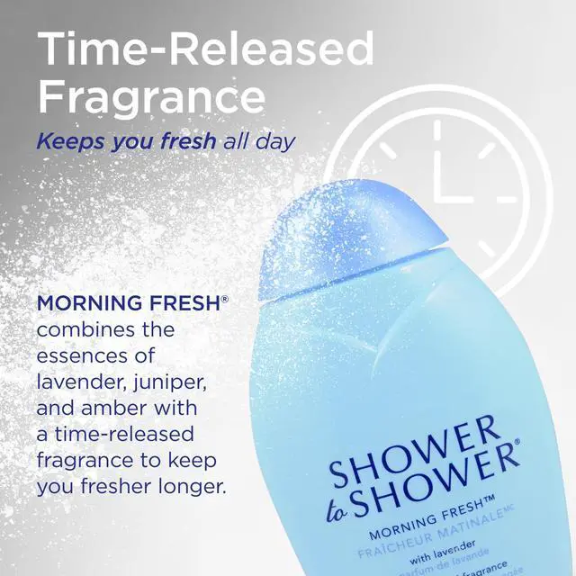 Alt view image 5 of 6 - Morning Fresh Body Powder with Lavender for Men & Women, Talc Free, Sweat Absorbing, Prevents Chafing & Odor, Deodorizing All Over Body Powder for Long Lasting Freshness, 13 OZ