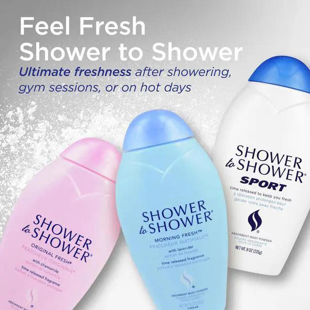 Alt view image 6 of 6 - Morning Fresh Body Powder with Lavender for Men & Women, Talc Free, Sweat Absorbing, Prevents Chafing & Odor, Deodorizing All Over Body Powder for Long Lasting Freshness, 13 OZ