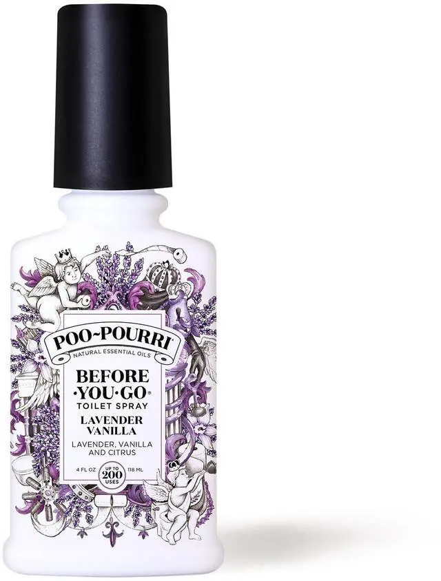 Main image of Before-You-Go Toilet Spray, Lavender Vanilla, 4 Fl Oz, Up to 200 Uses, Bathroom Odor Deodorizer, Plant-Based with Essential Oils, for Home or Work, Lavender, Vanilla and Citrus Scent