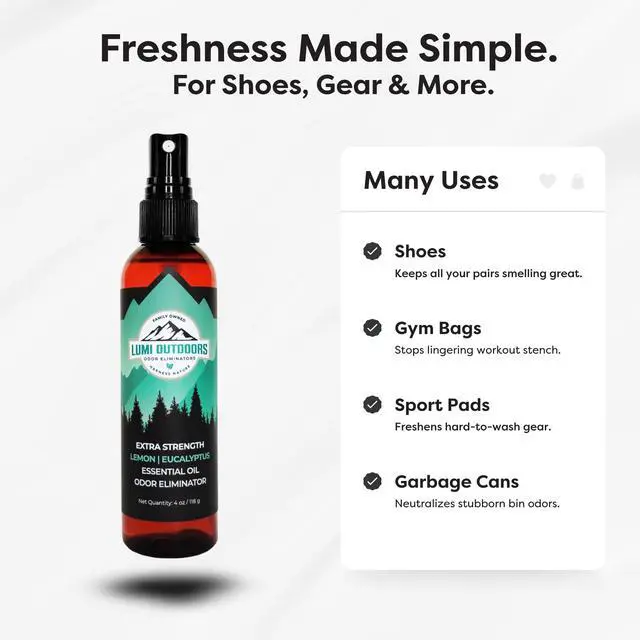 Alt view image 6 of 7 - Natural Shoe Deodorizer Spray - Odor Eliminator