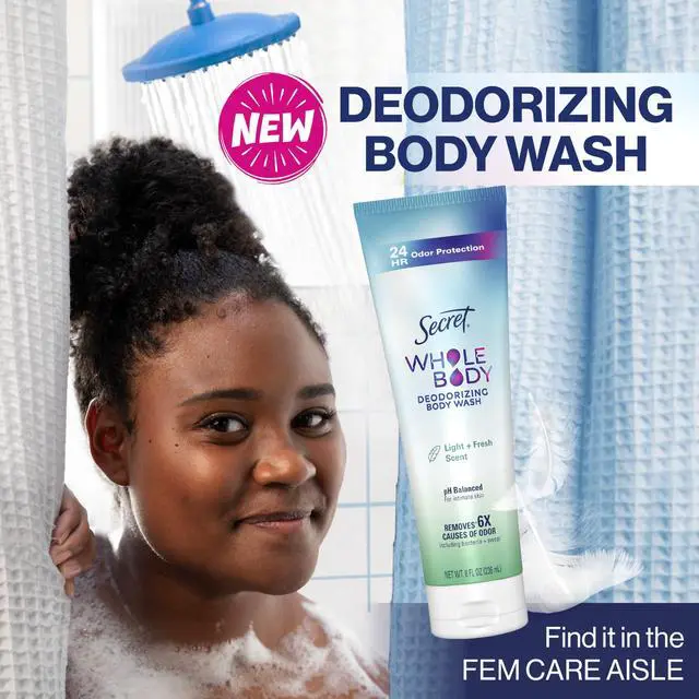 Alt view image 7 of 7 - Feminine Wash, 24 HR Deodorizing Feminine Body Wash for Women, Removes 6x Causes of Odor, PH Balanced, Safe to Use Everywhere, Light & Fresh, 8.0 oz, (Pack of 2)