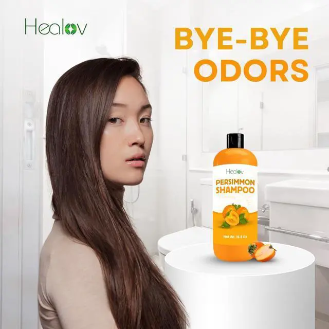 Alt view image 3 of 7 - Persimmon Shampoo for Odor Control Purifying Deodorizing Shampoo for Eliminating Odor Scalp & Hair Care for Men, Women & Kids Gentle Persimmon Soap Cleanser for Fresh Smelling Hair & Scalp