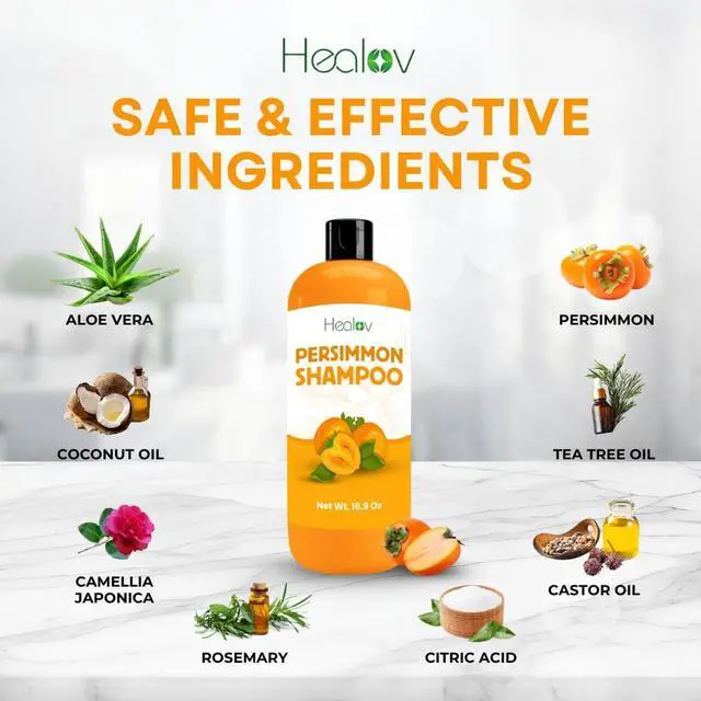 Alt view image 6 of 7 - Persimmon Shampoo for Odor Control Purifying Deodorizing Shampoo for Eliminating Odor Scalp & Hair Care for Men, Women & Kids Gentle Persimmon Soap Cleanser for Fresh Smelling Hair & Scalp