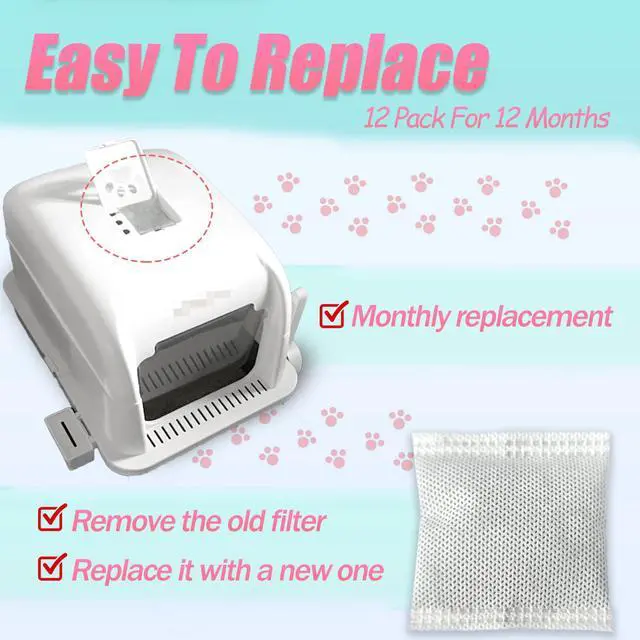 Alt view image 7 of 7 - 12 Pack Universal Odor Eliminator for Hooded Cat Litter Box