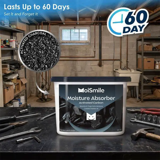 Alt view image 3 of 7 - Absorbers with Activated Charcoal, Humidity Control & Air Deodorizing Preparations for Closet, Bathroom, Basement, Car & RV, 3 Pack