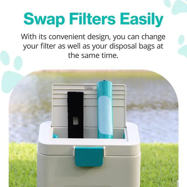 Alt view image 6 of 6 - Activated Carbon Filter - Pet Odor Eliminator for Home, Litter Box, & Trash Can - Odor Absorber for Strong Odor - Lasts Up to 3 Months - For Pet Waste Station
