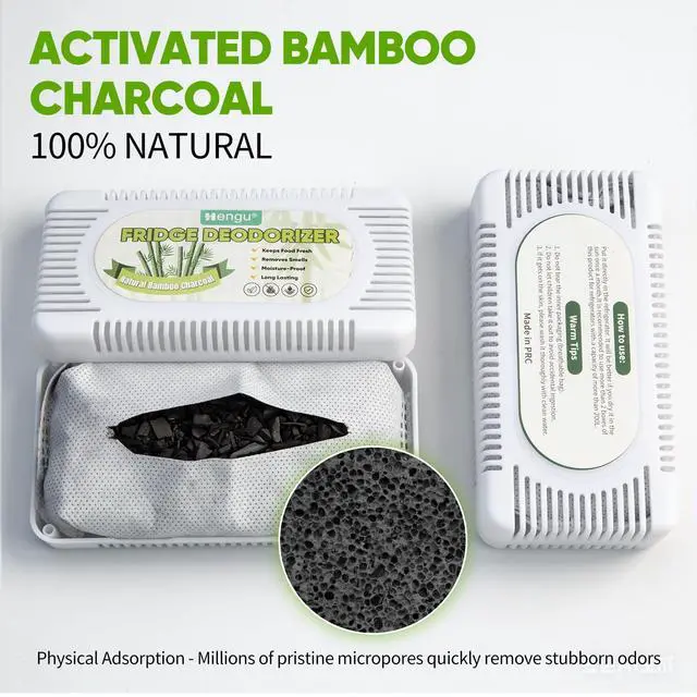 Alt view image 2 of 7 - Fridge Deodorizer 6 Pack Activated Charcoal Refrigerator Deodorizer