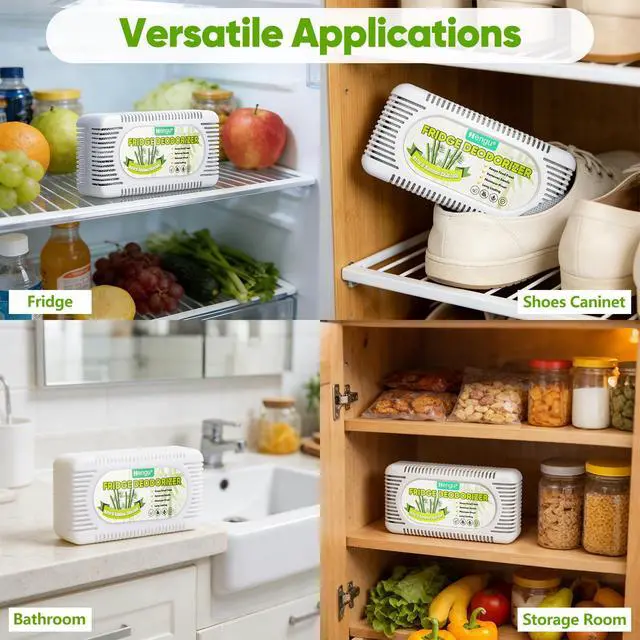 Alt view image 3 of 7 - Fridge Deodorizer 6 Pack Activated Charcoal Refrigerator Deodorizer