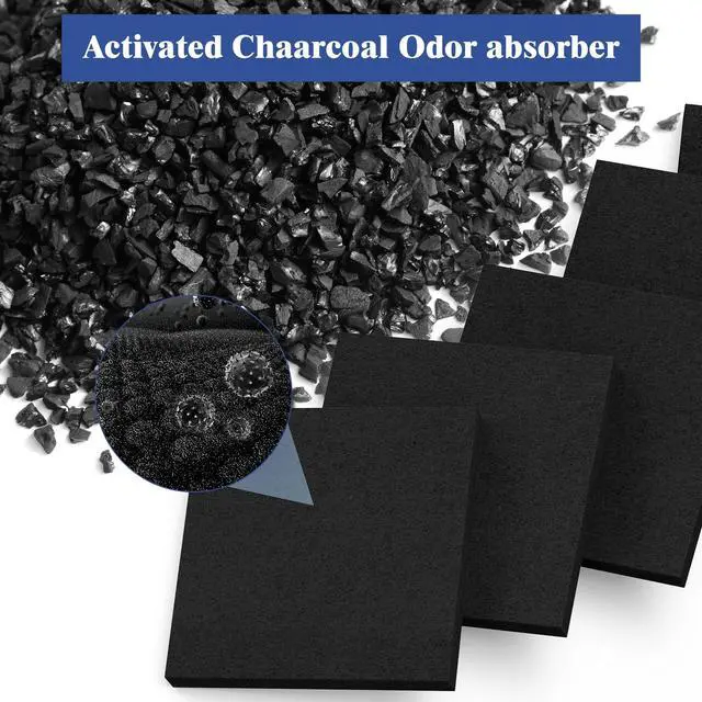 Alt view image 3 of 7 - 20 Packs Trash Can Odor Absorbing Filter Refills for EKO Garbage Cans and Compost Bin, Activated Charcoal Deodorizer, Activated Carbon Filter, Odor Absorber