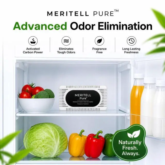 Alt view image 2 of 7 - Fridge Deodorizer Activated Charcoal Refrigerator Odor Eliminator Long-Lasting Fridge Odor Absorber for Freezer, Cooler & Lunch Box Baking Soda Alternative