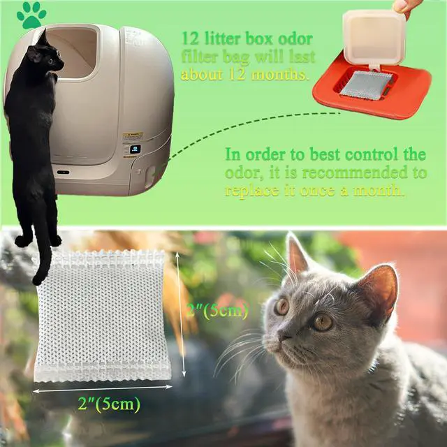 Alt view image 7 of 7 - 12 PCS Odor Eliminator for PuraMax Self-Cleaning Cat Litter Box