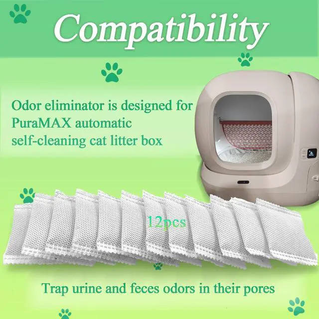 Alt view image 6 of 7 - 12 PCS Odor Eliminator for PuraMax Self-Cleaning Cat Litter Box