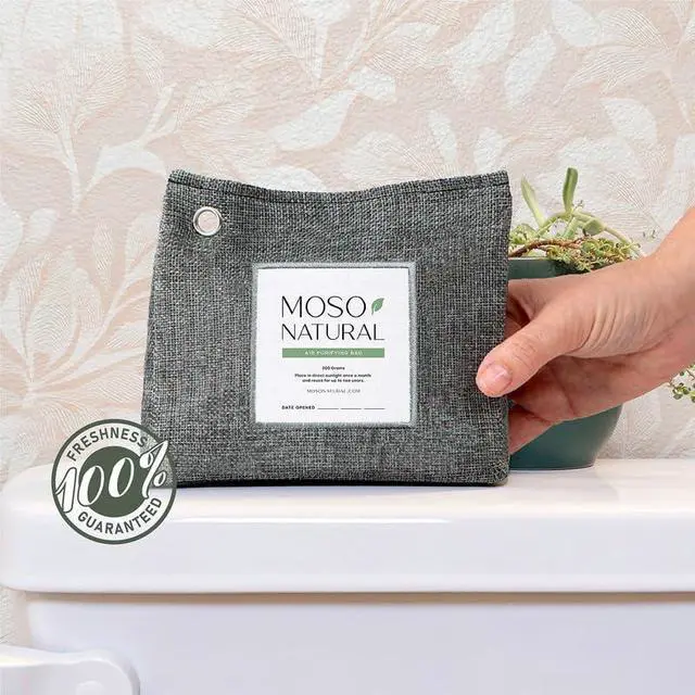 Alt view image 2 of 7 - Air Purifying Bag 300g, Premium Charcoal Odor Absorber & Deodorizer for Closets, Bathrooms & Small Spaces Lasts 2 Years, Pet Odor Eliminator for Home, Unscented Bamboo Charcoal Bag