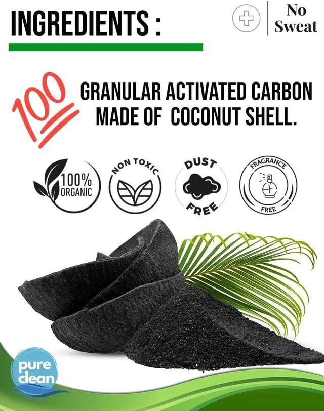 Alt view image 4 of 5 - Activated Carbon Cat Litter Odour Neutralizer-Made Of Coconut Shell-All Natural-No Chemical,Toxic Ingredients-Unscented-Planet Friendly-Economy Pack-500 GR- Packing May Vary