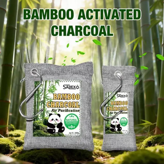 Alt view image 3 of 7 - Bamboo Charcoal Bags-Odor Absorbent, Natural Odor Eliminator, 6 Pack (200g*2) (50 * 4)