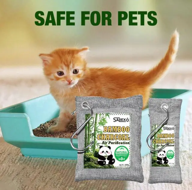 Alt view image 6 of 7 - Bamboo Charcoal Bags-Odor Absorbent, Natural Odor Eliminator, 6 Pack (200g*2) (50 * 4)