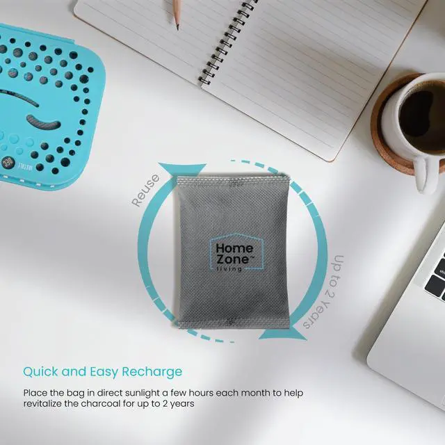 Alt view image 4 of 7 - CleanAura Deodorizing Filter Kit with Charcoal Filter Bag and Magnetic Sticker, Helps Eliminate Odor at Home